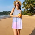 thumbnail image 3 of Balery Rainbow Unicorn Party Vestidos de verano para mujer con estampado: vestido holgado sin mangas, vestido playero informal y cómodo para días calurosos., 3 of 7