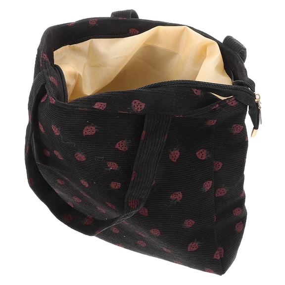 FUEENIRVA Women Vintage Straw Bag With Large Capacity Strawberry Tote Handbag For School 1Pack