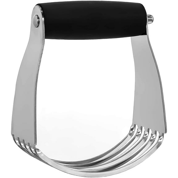 Dough Blender, Stainless Steel Pastry Cutter - Hand Kitchen Tool (1, Black)