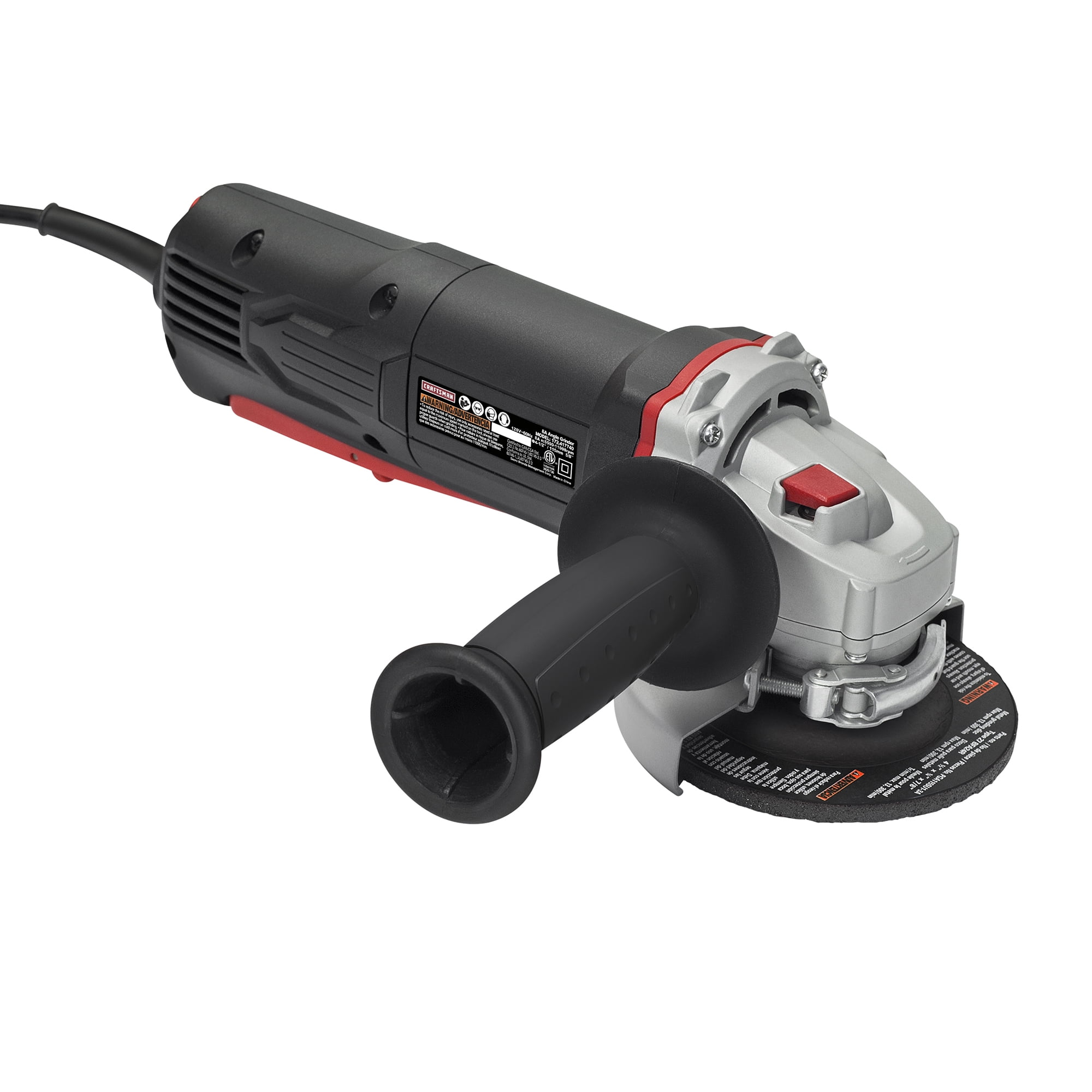 Craftsman Angle Grinder 41/2 inch 8 Amp Corded Electric Paddle Switch