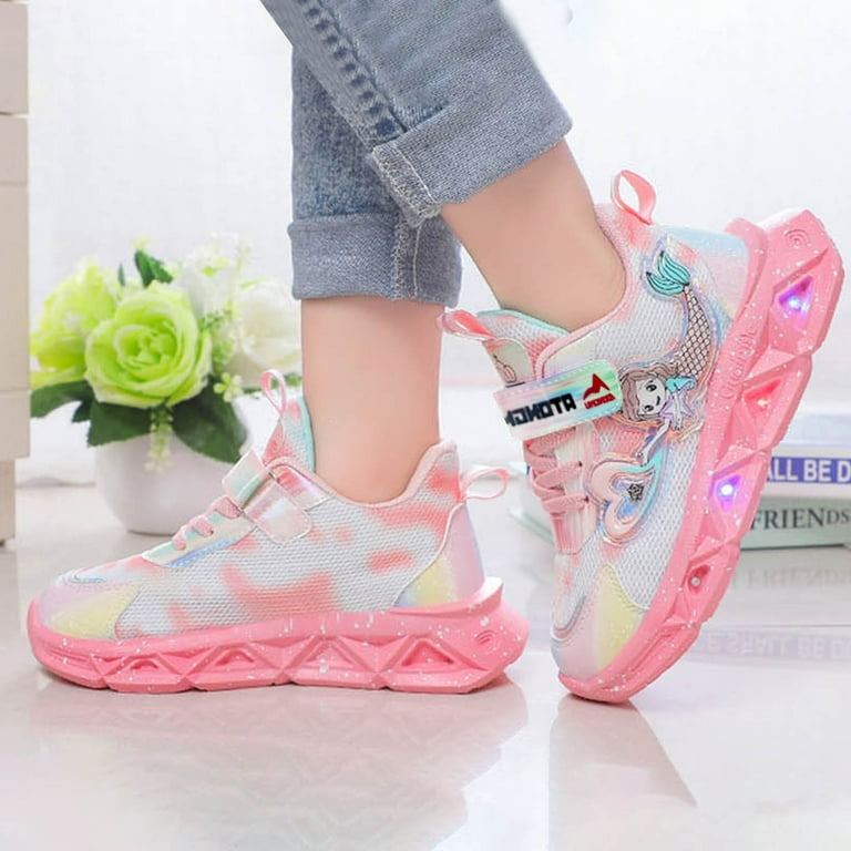 FLOW 女性kids用 B91xZ Sneakers for Girls Toddler Children Shoes Light Shoes