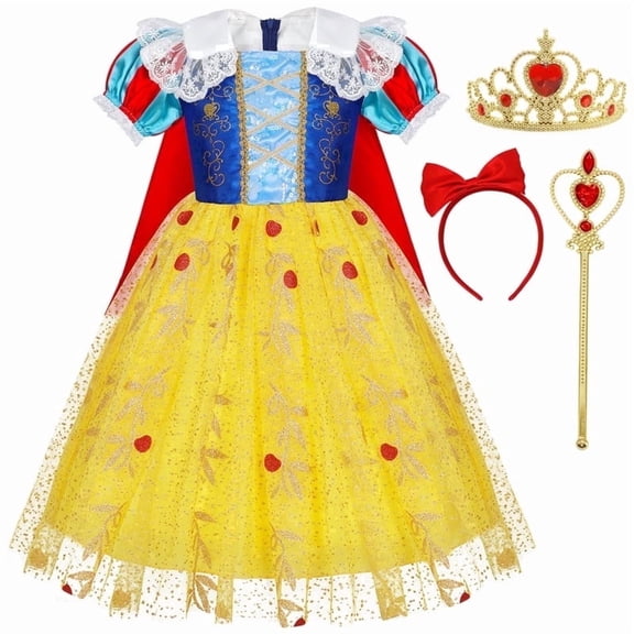 Marendyee Princess Dress Costume Birthday Halloween Cosplay Party with Accessories 3-4 Years
