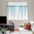 thumbnail image 4 of Blue Polka Dots Kitchen Curtains Window Panels, Watercolor Abstract Art Retro Insulated Window Treatment Curtain, Grommet Curtains for Bedroom/Living Room/Bathroom, 2 Piece 52"Wx45"L, 4 of 8