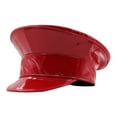 thumbnail image 4 of Sombrero de marinero con visera para vendedor de periódicos, ideal para bailes de máscaras de Halloween y presentaciones en el escenario. Rojo, 4 of 9