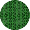 thumbnail image 1 of Ahgly Tapis Rond Lavable en Machine Intérieur Transitionnel Vert Émeraude Profond, 3 Pieds Rond, 1 of 7