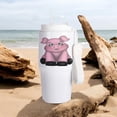 thumbnail image 3 of Cute Pink Smiling Pig Illustration, 20oz Tumbler, 3 of 7