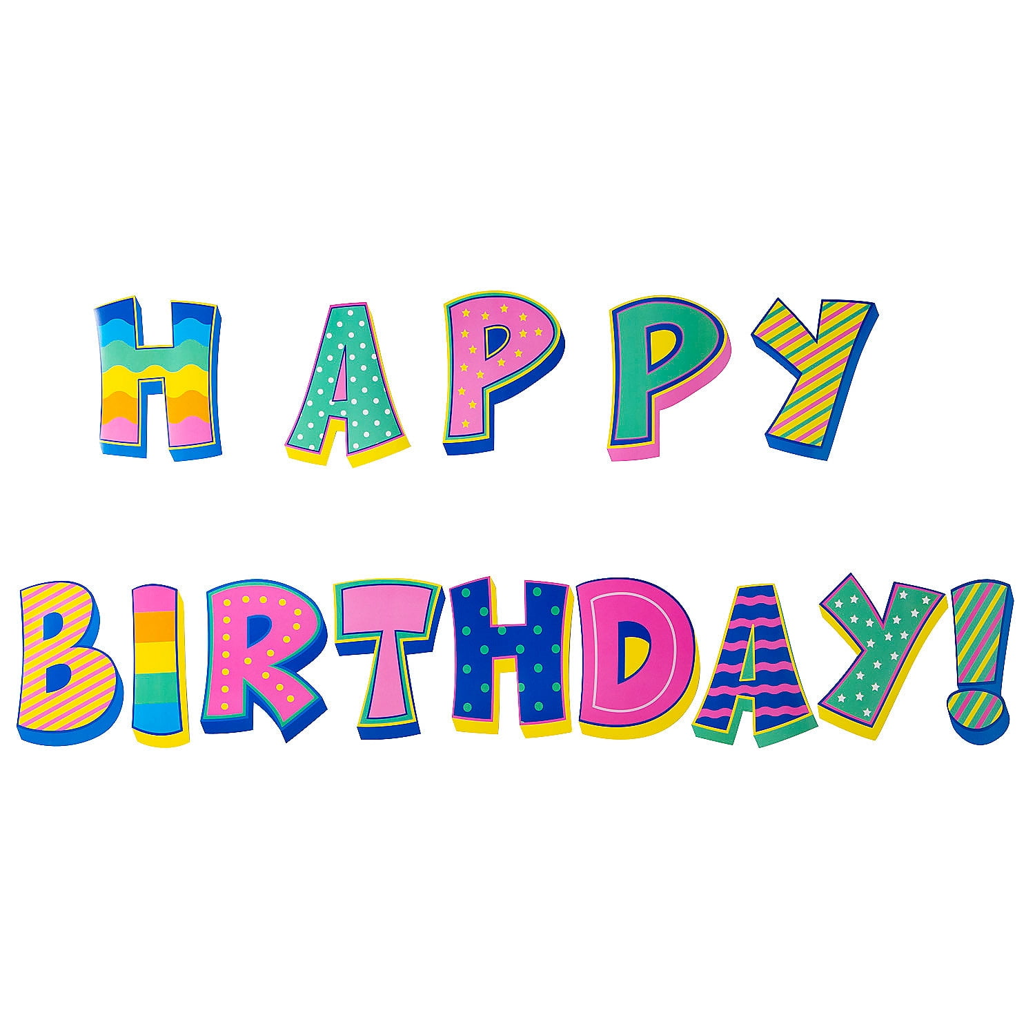 Birthday Letter Cutouts 14 Pieces