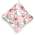 thumbnail image 5 of Delicate Flowers Velvet Plush Throw Pillow Cushion Case Cover - 16" x 16" - Invisible Zipper Home Decor Floral for Couch Sofa No Pillow Insert, 5 of 5