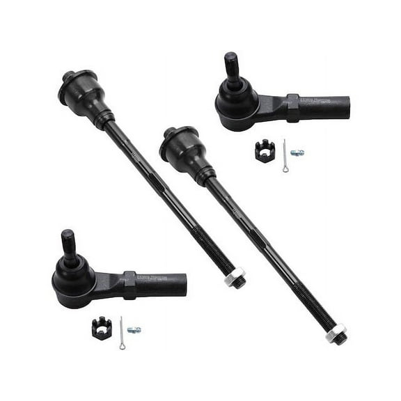 Front Tie Rod End Set - Compatible with 2001 - 2004 Chevy Silverado 2500 2002 2003