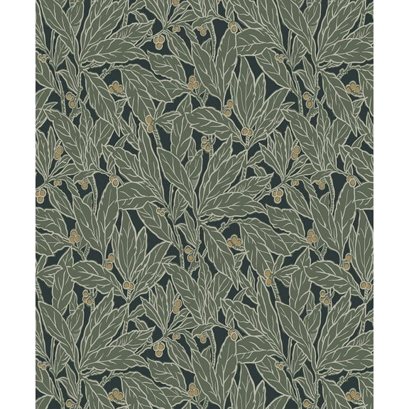 NextWall Rosemary Berry and Leaf Peel and Stick Wallpaper - 20.9 ft. W x 18 ft. L Roll
