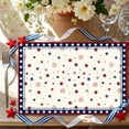 thumbnail image 2 of MIZHONA 4th of July Floral Placemats Set of 4 Star Patriotic Independence Table Place Mats Decorations 12x18 inch, 2 of 5