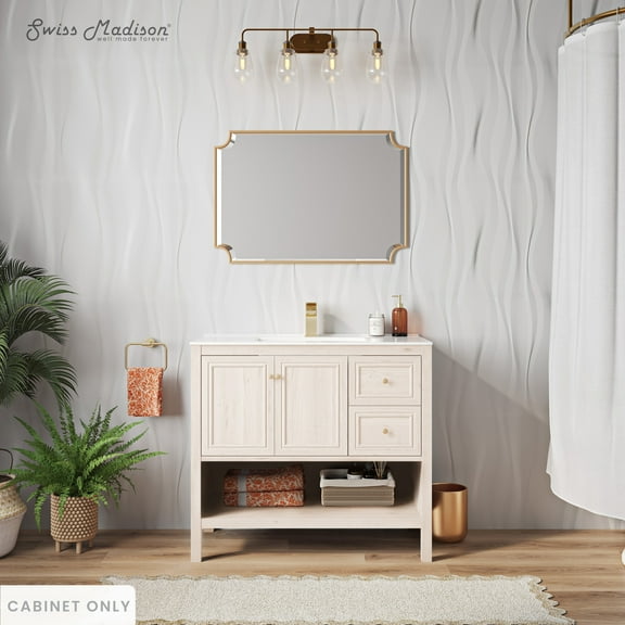 Chateau 36" Freestanding Bathroom Vanity Cabinet without Top in White Oak