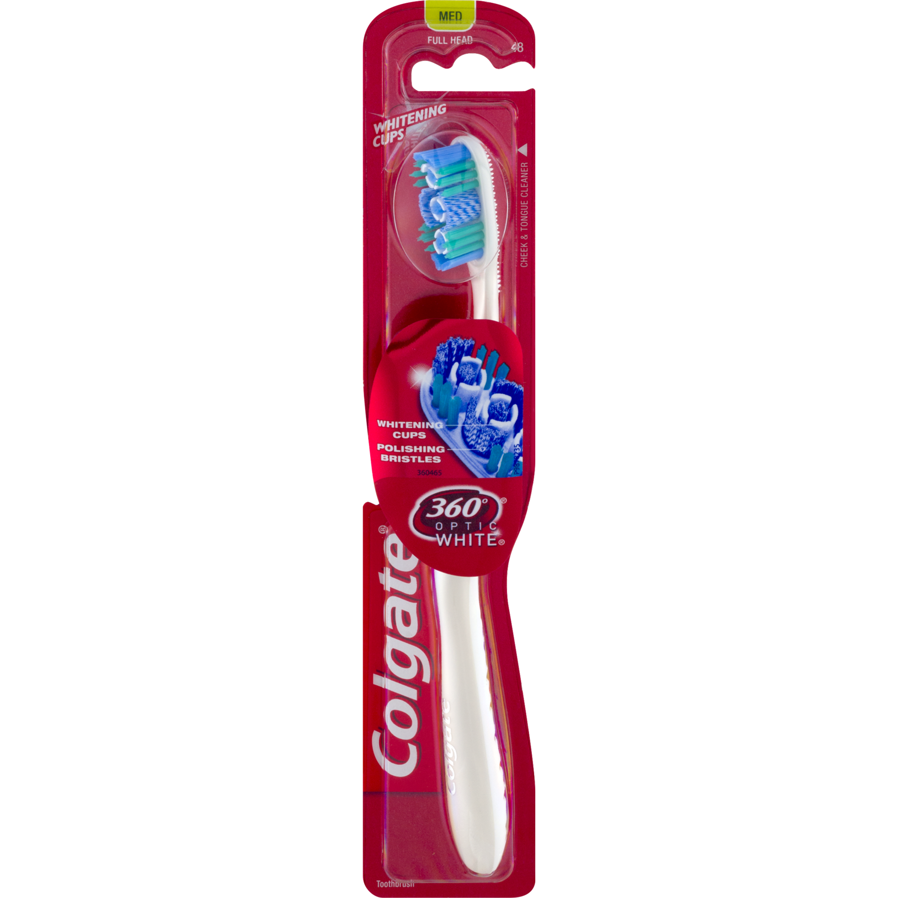 Colgate 360 Optic White Toothbrush, Medium, 1 Count - image 4 of 6