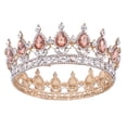 thumbnail image 4 of maskred Alloy Exquisite Craft And Detailed Carved Wedding Hair Crown For Brides Rhinestone Tiaras And Crowns Gold  + rose gold 5Set, 4 of 6