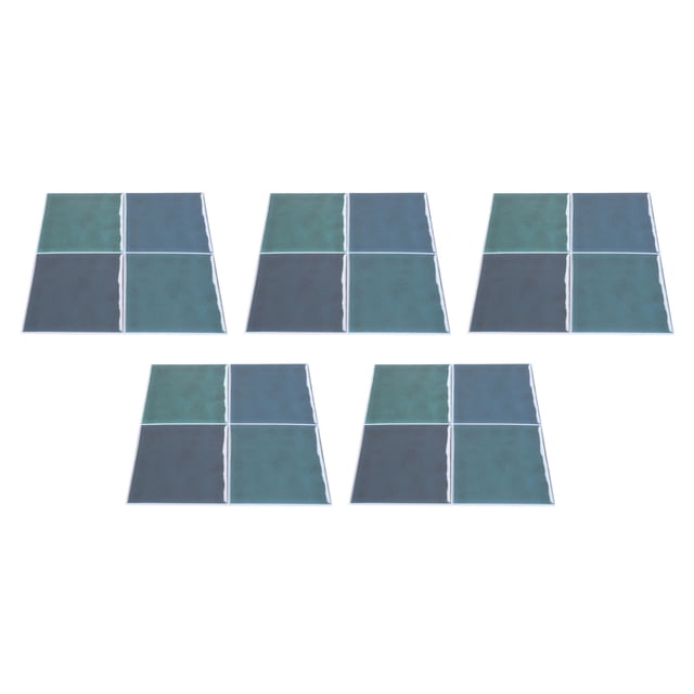 10Pcs European Ceramic Tile Stickers Thickened Film Square Peel Stick Backsplash Waterproof Self Adhesive Wall Tile Decals