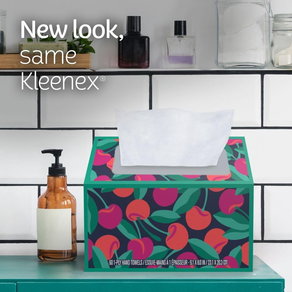 Kleenex Disposable Paper Hand Towels, 6 Boxes, 60 Tissues Per Box (360 Total Tissues), Packaging May Vary