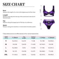 thumbnail image 4 of Kdxio Purple Buffalo Plaid Print Women's 2 Piece High Waisted Wrap Spaghetti Strap Summer Swimsuit Bikini Set-, 4 of 7