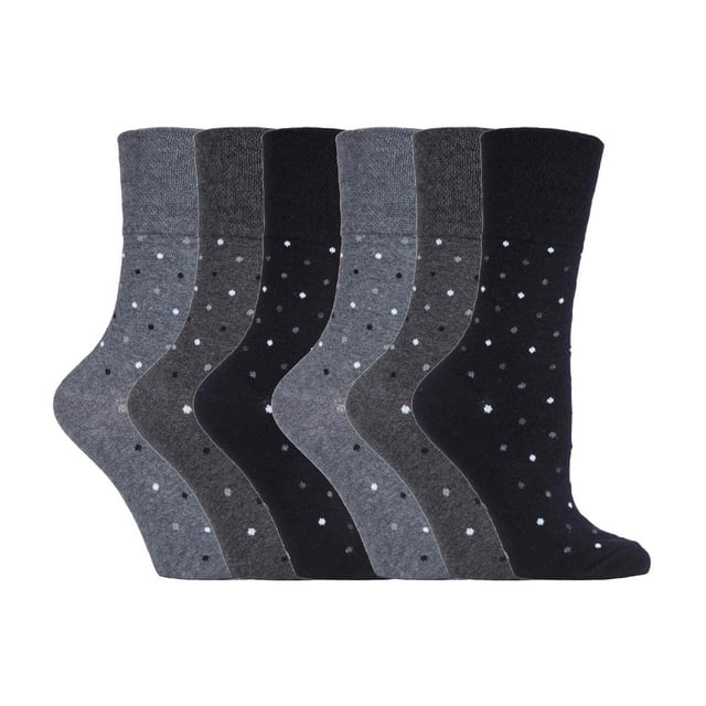 Gentle Grip - 6 Paires Chaussettes pour Femmes Gentle Grip Mi-Mollet Non Élastiques