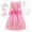 Long Sleeved Pink Dress and Accessories, variant on HAWEE Princess Dress up Birthday Party Fairy Pink Costume for Toddler/Little Girls
