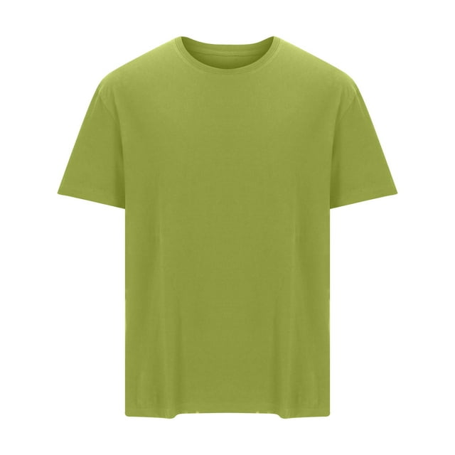 AherBiu T-Shirts pour Hommes Grande Taille Col Rond Décontractés en Coton T-Shirts Coupe Régulière Été Amples T-Shirt Hauts