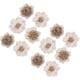 thumbnail image 1 of Servilleteros de arpillera hechos a mano con forma de rosa, decoración de bodas con flores de arpillera natural rústicas y elegantes para la decoración de la mesa, 1 of 4