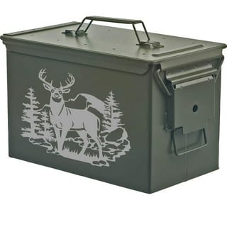 Evans Sports Deer Wood Ammo Box Finger-Joint Construction, 1 Each