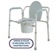 Complete Medical 1368A Oversized Commode 650 Lb Capacity