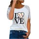 thumbnail image 1 of Blusa con estampado de cuello Rounk informal para mujer con estilo, camiseta de manga corta ahuecada, Tops de verano OAVQHLG3B Store  lin121212, 1 of 4