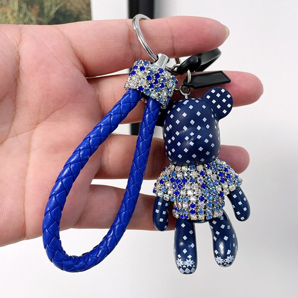 2021 moda Corea lindo creativo oso de diamantes de imitación llavero coche llavero colgante hebilla de dibujos animados hombres y mujeres regalos al por mayor xuanjing unisex