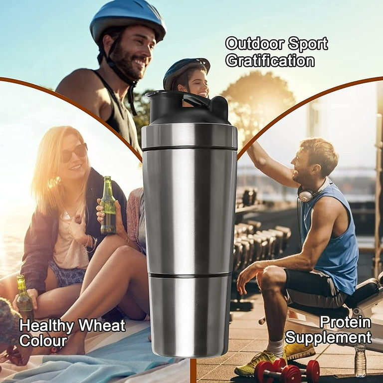 Protein Shaker Bottle 700 ML with Mixball & Powder Compartment 200