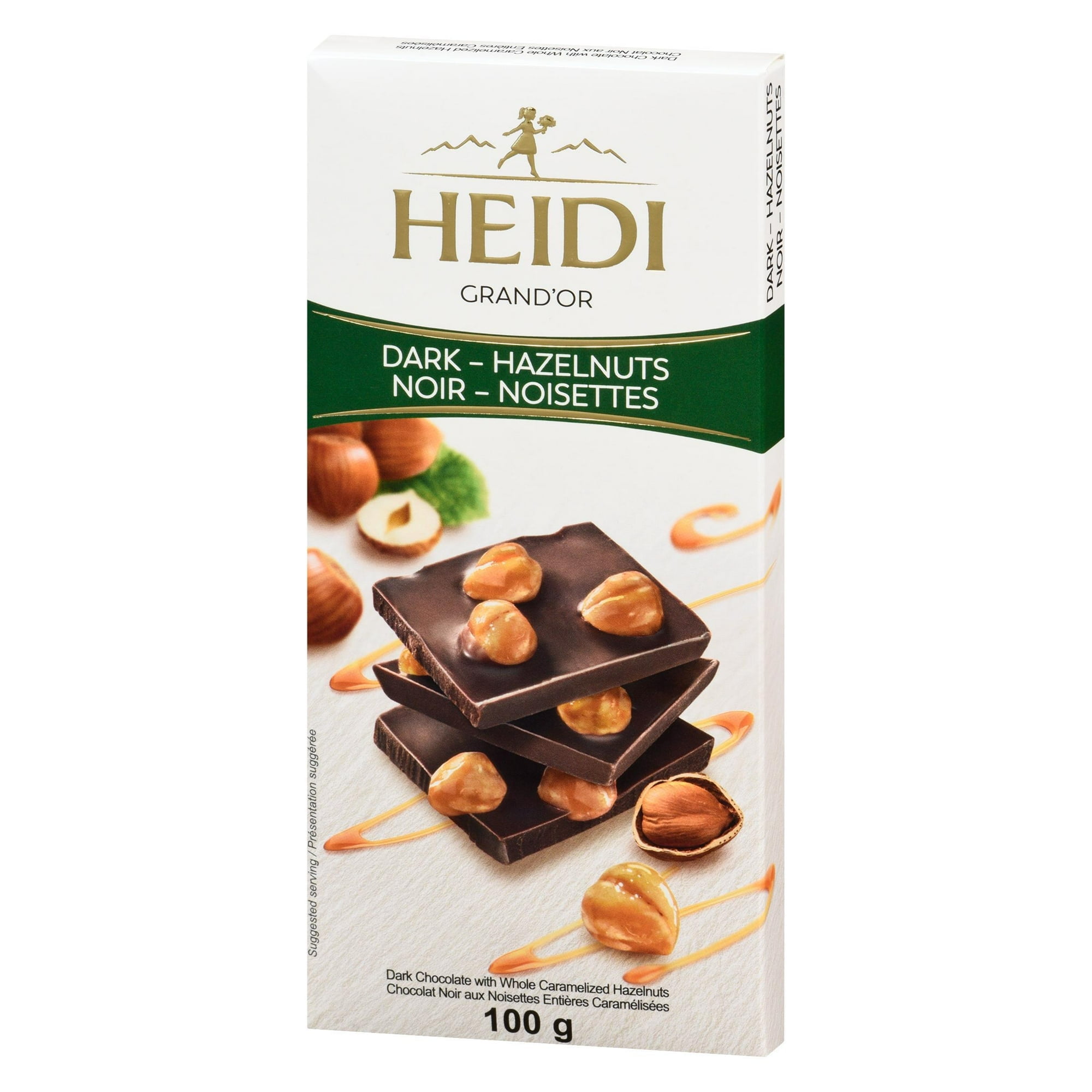Heidi - Grand'Or Dark Chocolate bar with Whole Caramelized Hazelnuts