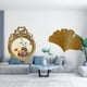 thumbnail image 2 of Marco de fotos redondo,Pequeño cuadro vintage dorado para pared,Marco de fotos de resina redondo y decorativo adornado,Esculturas de pared de hojas,Esculturas de pared de hierro forjado con, 2 of 8