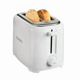 thumbnail image 2 of 2-Slice Toaster - White: Compact Bread Toaster, 700W, Plastic, Easy Clean, 1-Year Warranty, 2 of 8