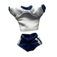 thumbnail image 3 of Conjunto de ropa para figuras de acción 1/12: top corto y pantalones cortos. Conjunto de ropa deportiva de moda para muñecas. Camisa de corta Azul, 3 of 8