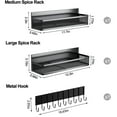 thumbnail image 6 of ZeenArt 3 Pack Magnetic Spice Rack, Refrigerator Spice Rack Organizer with Metal 10-Hooks, Black, 6 of 7
