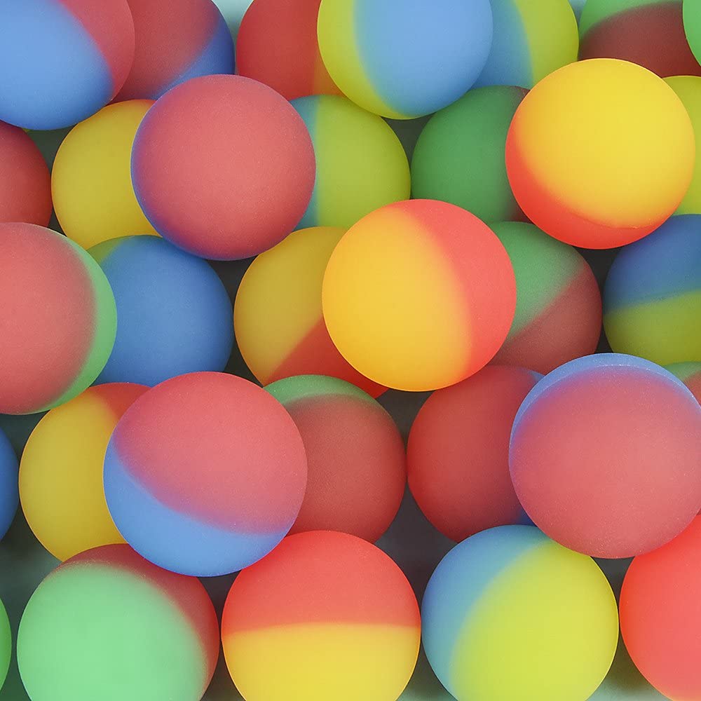 Lot De 12 Balles Super Rebondissantes Jumbo - Diamètre 2,35 Pouces (60 Mm) - Couleurs Vives Assorties - Pour Enfants, Fêtes, Cadeaux, Jeux