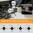 thumbnail image 3 of ORCISH Enganche de remolque Tri-Ball Mount con gancho y pasador Tamaño de bola de remolque 1-7/8"" 2"" y 2-5/16"" Ajuste receptor de enganche de 2 pulgadas 2/3 en 1 Enganche de remolque de bola para c, 3 of 7