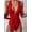 Red, variant on Women Plunge V Neck Self Tie One Piece Monokini Swimsuit Red L