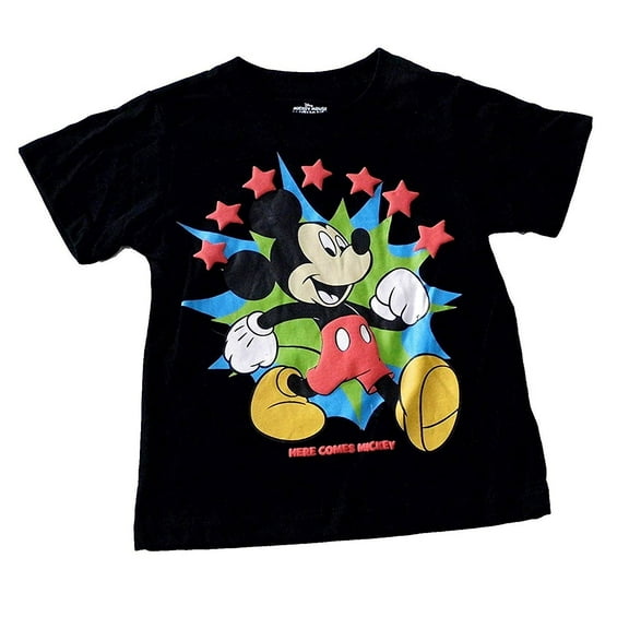 Disney Mickey Mouse Little Boys' Toddler Black Short Sleeve T Shirt 4T