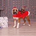thumbnail image 5 of RedBrown Santa Claus Dog Costume, Cozy Dog Christmas Outfit, Santa Rider Pet Christmas Costume, Birthday Christmas Gift for Dog Lover Christmas Party, M, 5 of 6