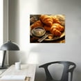 thumbnail image 4 of Onetech Oil Painting Art of Bread and Coffee Decorative Canvas Print for Living Room Bedroom Office Wall Decor, 20x16 in / 16x12 in 16x12in, 4 of 6