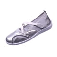thumbnail image 2 of EKVAHL Women's Slip on Sneakers, Lightweight Ballet Shoes, Breathable Mesh Tennis Shoes, Criss-Cross Strap Sneakers with Buckles, Lightweight Walking Shoes, 2 of 5