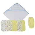 thumbnail image 1 of Blue Hooded Towel, Washcloths and Hand Washcloth Mitt - 6 Pc Set, 1 of 3