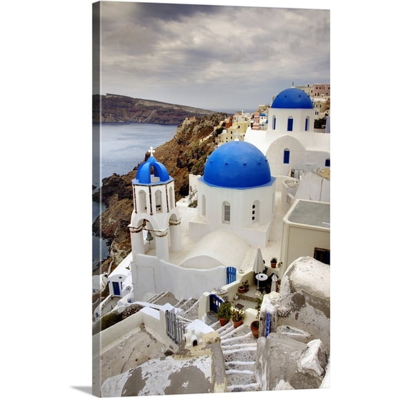 Great BIG Canvas | "Imerovigli, Santorini, Greece" Canvas Wall Art - 20x30