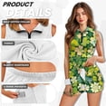 thumbnail image 6 of Uorisanigo Lucky Leaf Sleeveless Workout Athletic Dresses for Women 2 Pieces Size M Zip Up Collar Quick Dry Workout Golf Dresses Build in Shorts with Pockets, 6 of 7