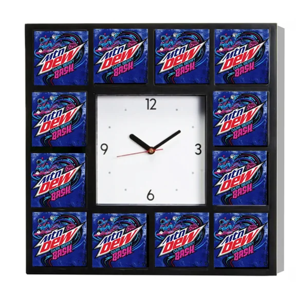 Mtn Dew Dark Berry Bash Flavor Advertising Promo Clock 10.5" Not $65 Mt Mountain