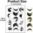 thumbnail image 2 of Moon Phase Clear Stamp Vintage Leaves Moonscape Rubber Stamps Reusable Transparent Silicone Seals for Greeting Card Making DIY Gift Scrapbooking Crafting Photo Album Decoration Journaling DIY, 2 of 9