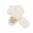 thumbnail image 2 of NAISIBABY Kids Winter Scarf, Thicken Warm Solid Color Fuzzy Supersoft Scarf for Children White Free Size, 2 of 3