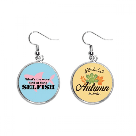 question humor bad selfish earring dangle autumn earring jewelry