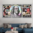 thumbnail image 3 of Hieng Dollar Money Canvas Wall Art Decor Vintage 100 Dollar Bill Motivational Poster Painting for Home Decor and Office Living Room Artwork Unframed, 3 of 6